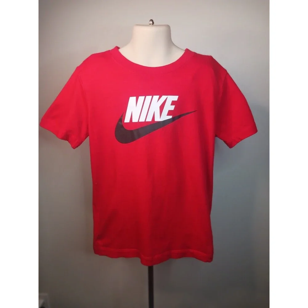 The Nike Tee Athletic Cut Kids Red Size S Nike Swoosh Logo